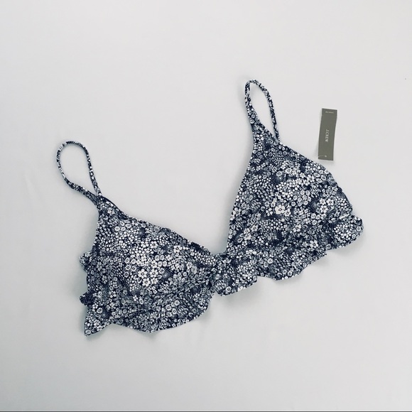 J. Crew | Swim | J Crew French Bikini Ruffle Top | Poshmark